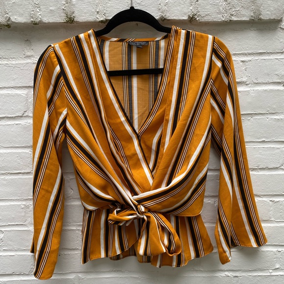 Topshop Striped Blouse - Picture 2 of 7